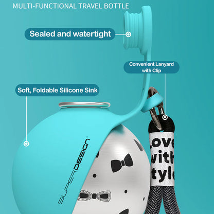 2-in-1 Stainless Steel Dog Travel Water Bottle