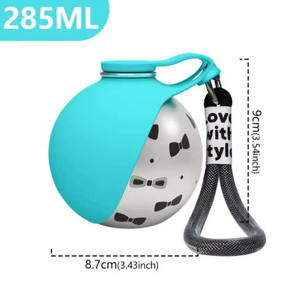 2-in-1 Stainless Steel Dog Travel Water Bottle